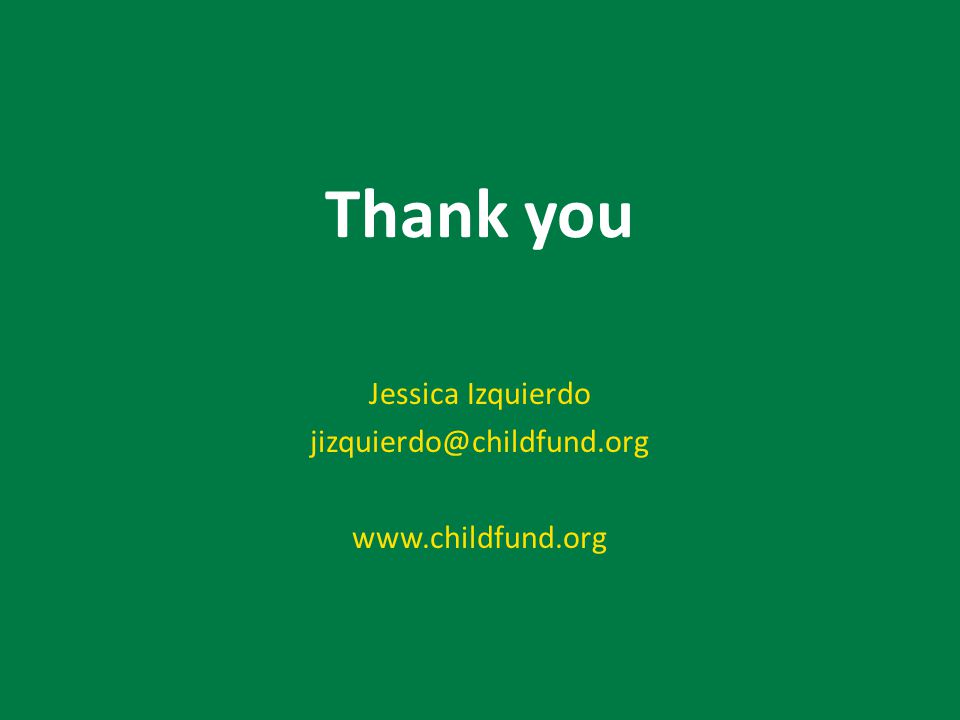 Thank you Jessica Izquierdo