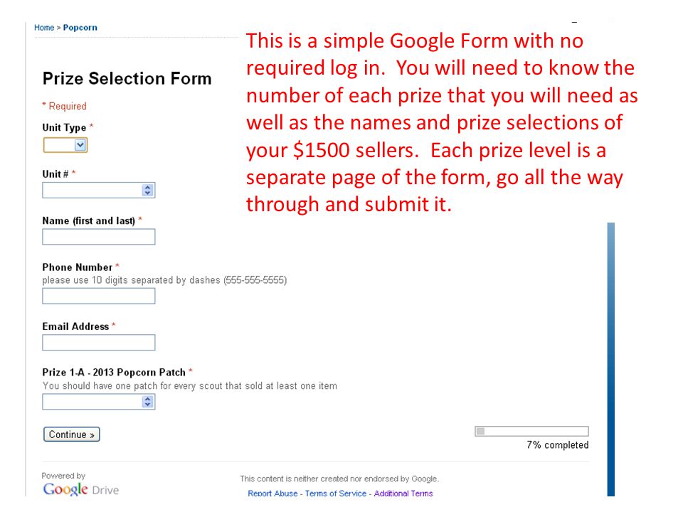 This is a simple Google Form with no required log in.