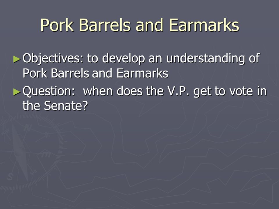 earmarking as an issue of the pork barrel politics Assessing the allocation of pork: pork barrel politics assessing the allocation of pork: evidence from congressional earmarks. earmarking as an issue of the pork barrel politics Assessing the allocation of pork: pork barrel politics assessing the allocation of pork: evidence from congressional earmarks.