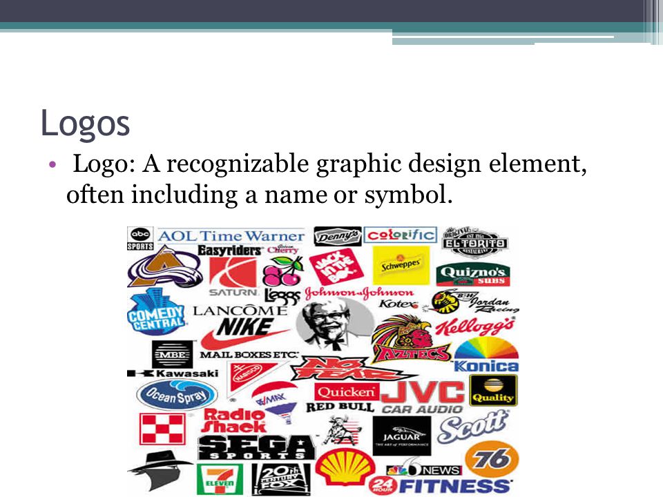Logos Logo: A recognizable graphic design element, often including a name or symbol.