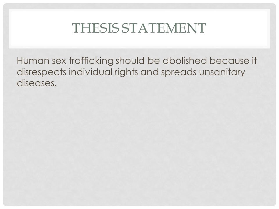 What is a good thesis statement for human rights