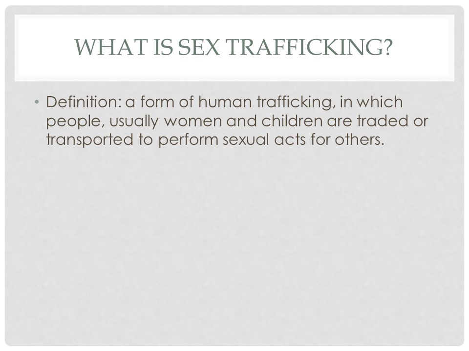 human trafficking thesis