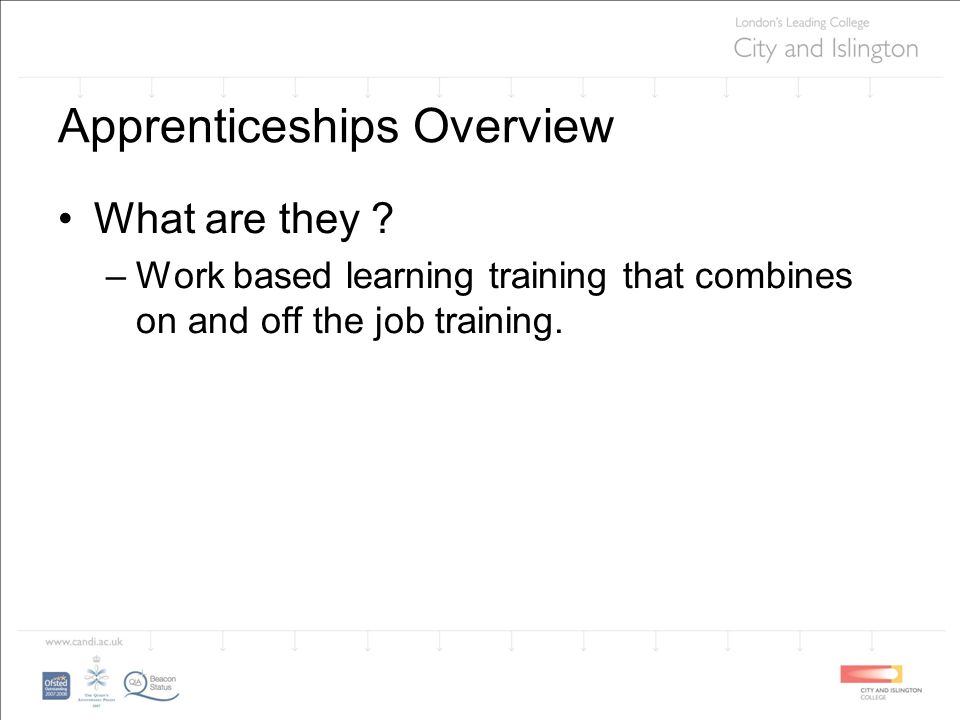 Apprenticeships Overview What are they .