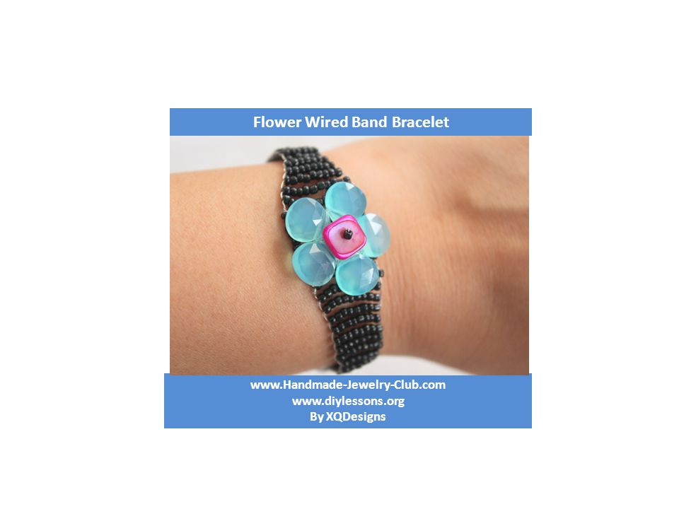 By XQDesigns Flower Wired Band Bracelet