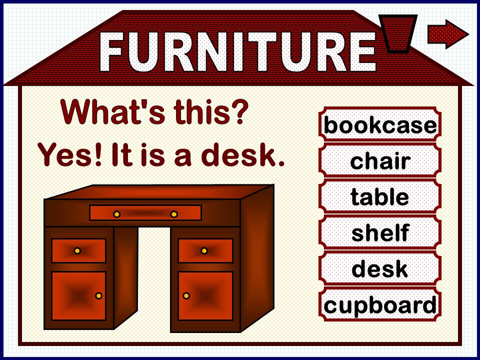 table chair desk bookcase shelf cupboard Yes! It is a desk.
