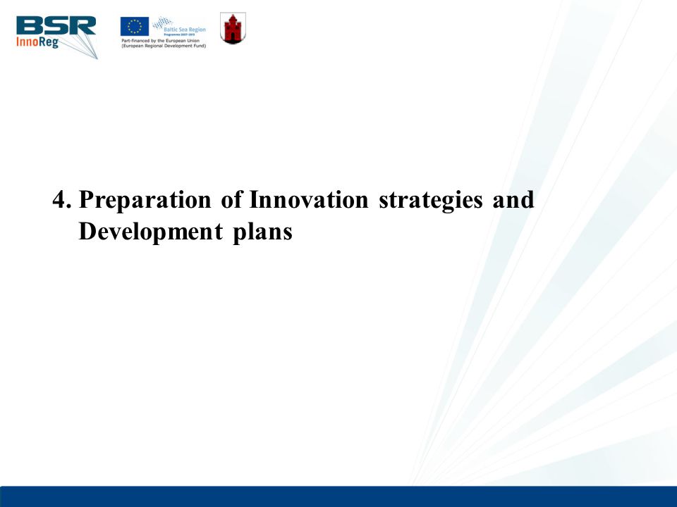 4. Preparation of Innovation strategies and Development plans