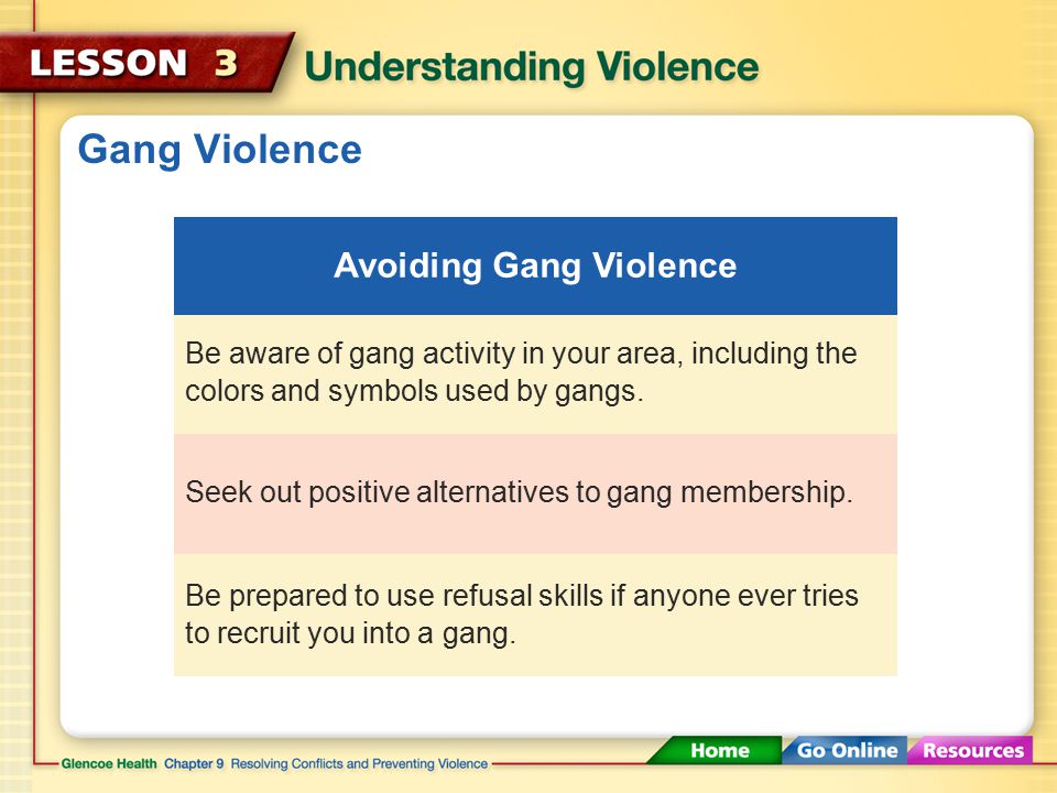 Gang Violence Youth gangs are groups of teens or young adults who are involved collectively in violent or illegal activity.