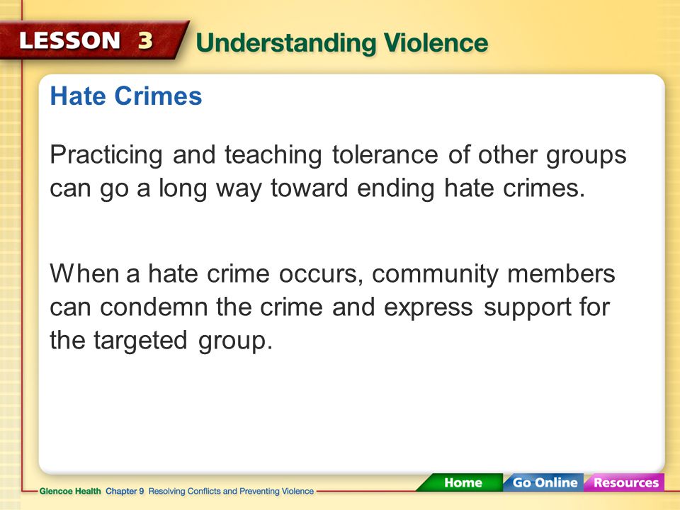 Hate Crimes Forms of Hate Crimes HarassmentVandalism Arson Assault and Homicide