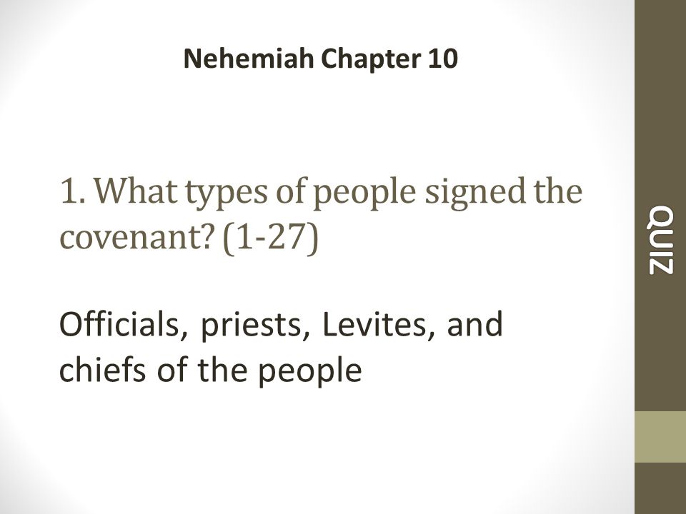1. What types of people signed the covenant.