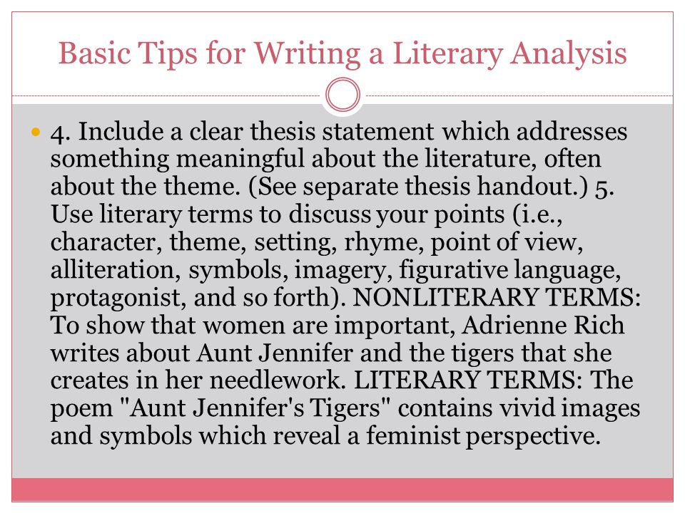 How To Write An Analytical Thesis Statement