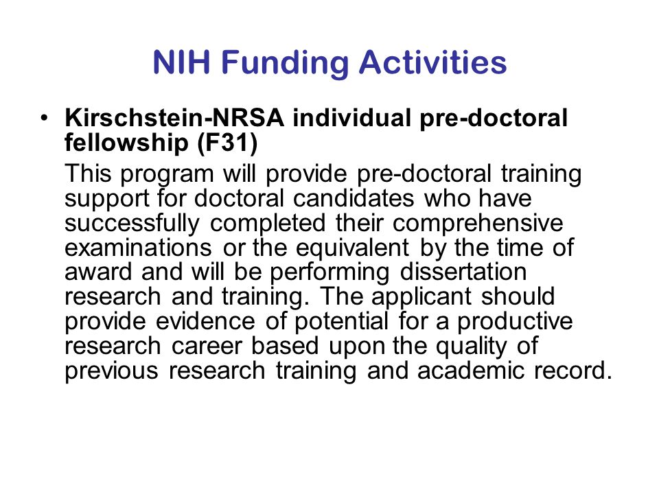 predoctoral dissertation Smith richardson foundation and brady-johnson predoctoral fellowships the smith richardson foundation predoctoral fellowships are three one-year positions for students who are enrolled in a phd program, have completed all coursework, and are working on a doctoral dissertation in the area of history, political science, or related. predoctoral dissertation Smith richardson foundation and brady-johnson predoctoral fellowships the smith richardson foundation predoctoral fellowships are three one-year positions for students who are enrolled in a phd program, have completed all coursework, and are working on a doctoral dissertation in the area of history, political science, or related.