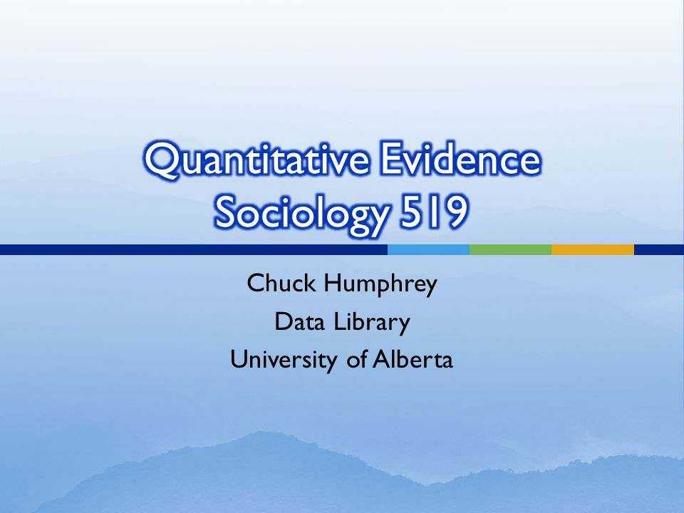 Chuck Humphrey Data Library University of Alberta
