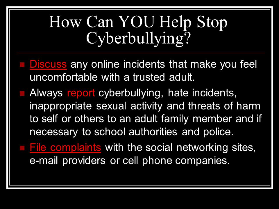 How Can YOU Help Stop Cyberbullying.