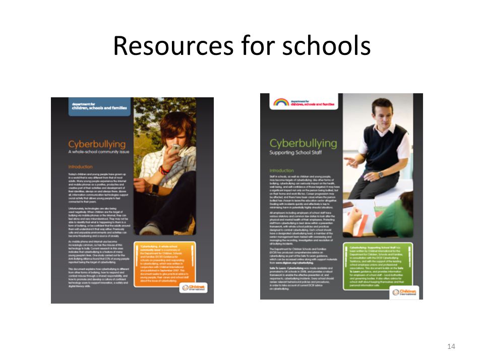 14 Resources for schools