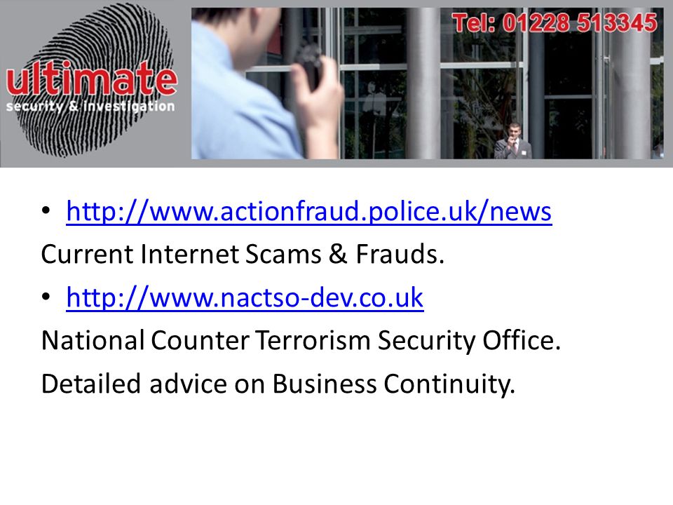 Current Internet Scams & Frauds.