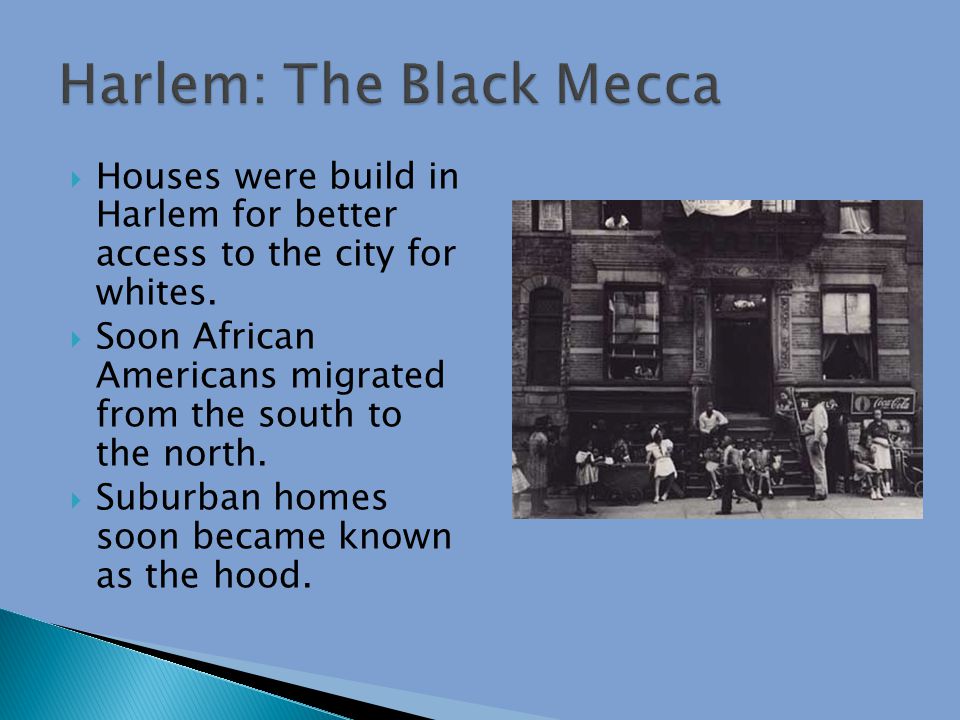  Houses were build in Harlem for better access to the city for whites.