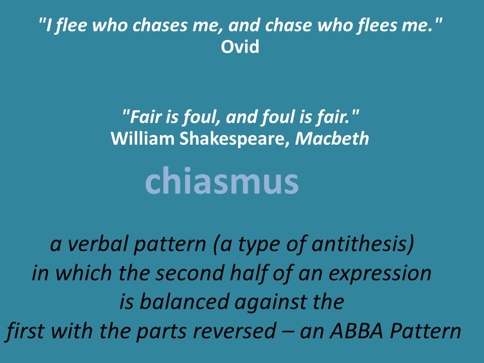 antithesis and chiasmus antithesis and chiasmus