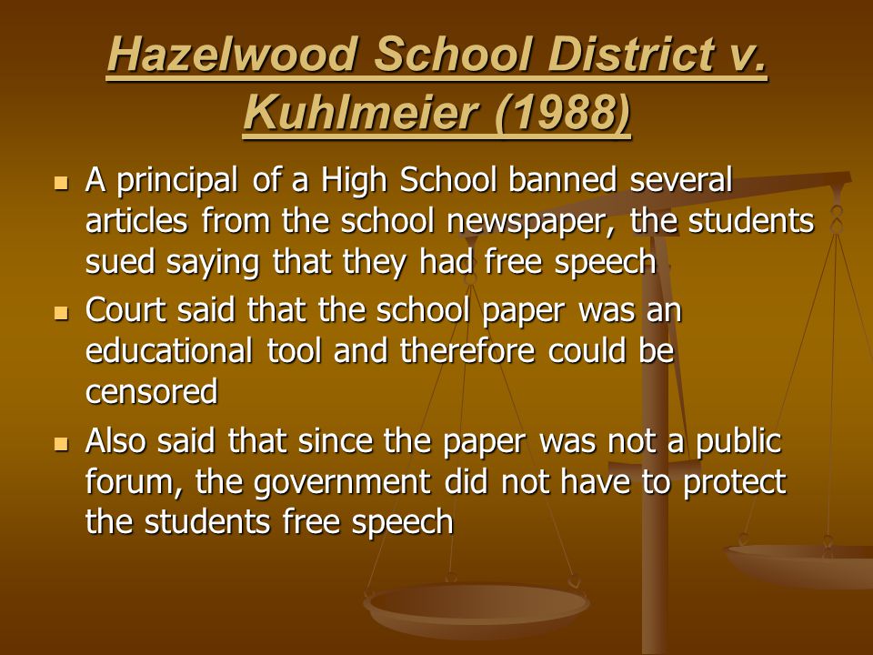 Hazelwood School District v.
