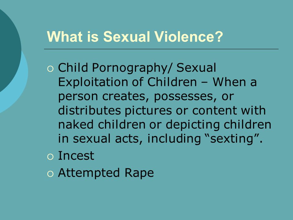 What is Sexual Violence.