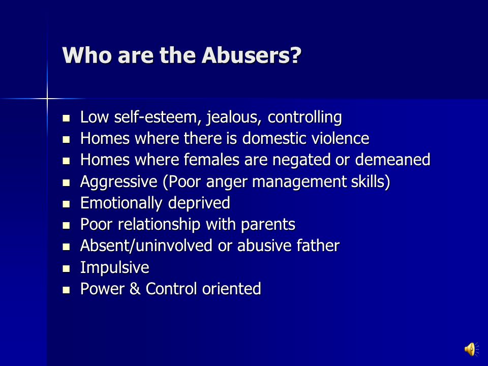 Who Are The Abusers. Both male and female teens commit dating violence but….
