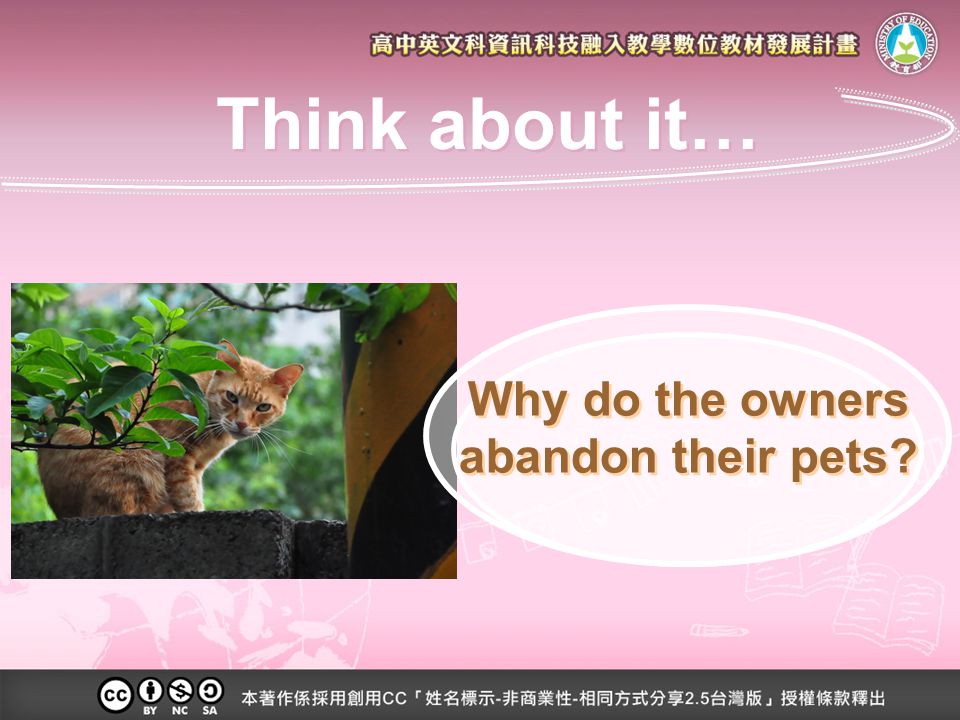 Why do the owners abandon their pets