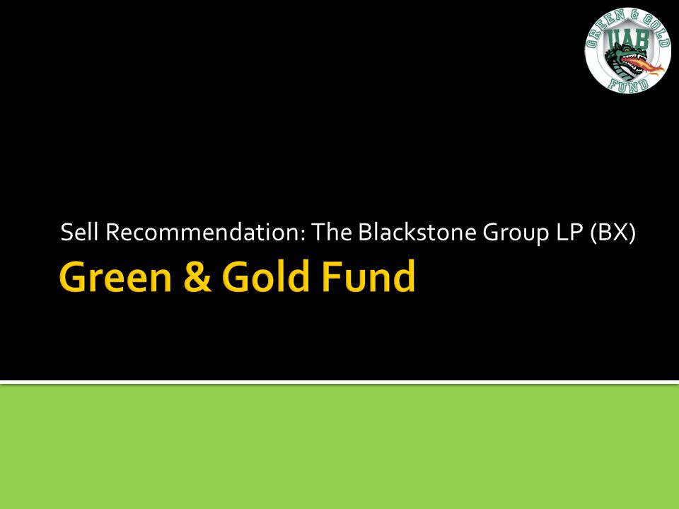 Sell Recommendation: The Blackstone Group LP (BX)