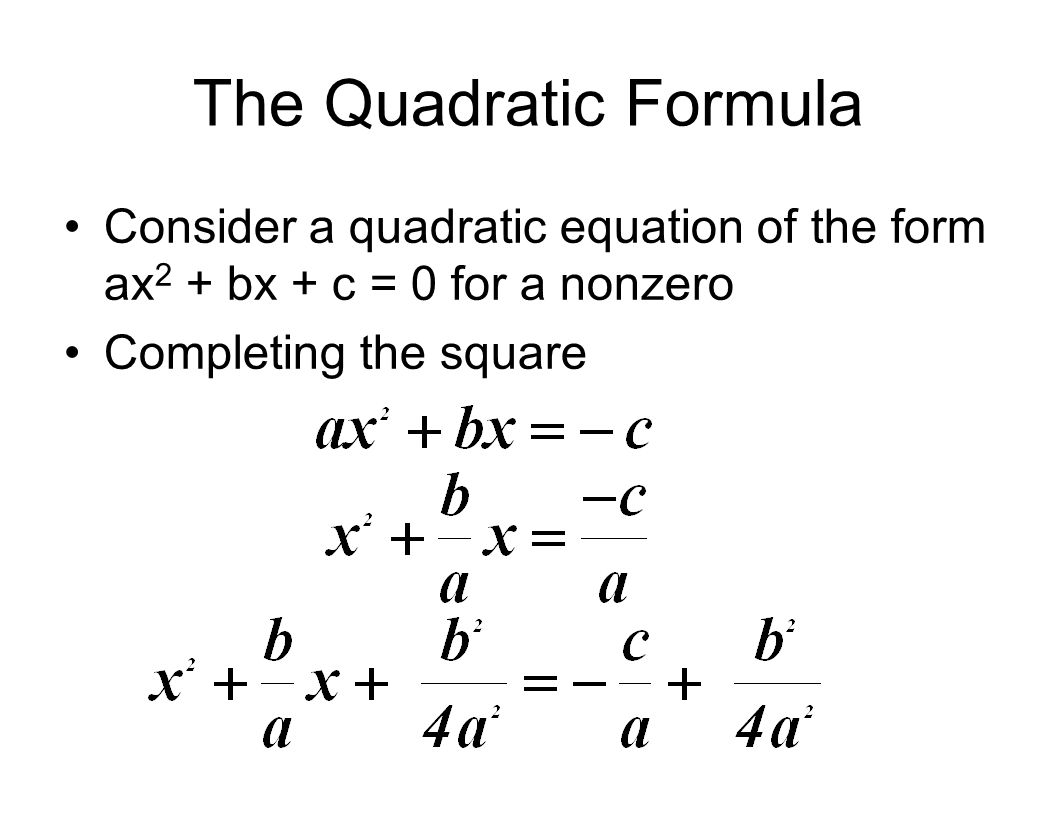 worksheet Solve The Quadratic Equation By Completing The Square basics a quadratic equation is an equivalent to 21 the formula consider of form ax2 bx c 0 for nonzero completing square