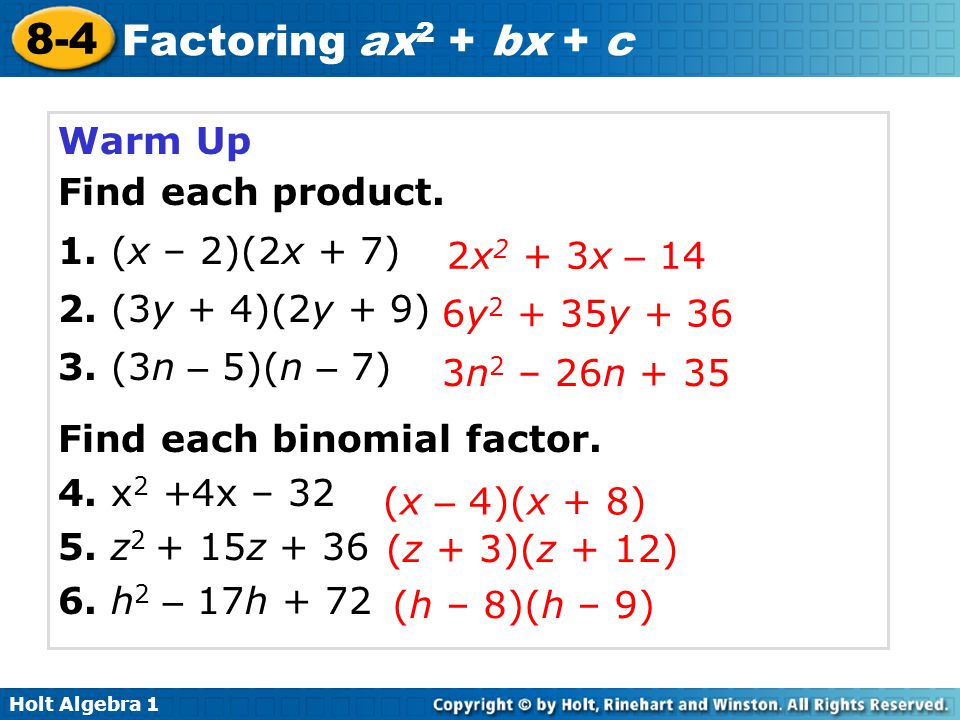 Printables Factoring Ax2 Bx C Worksheet Answers factoring trinomials x2 bx c worksheet answers intrepidpath 8 4 ax2 worksheets
