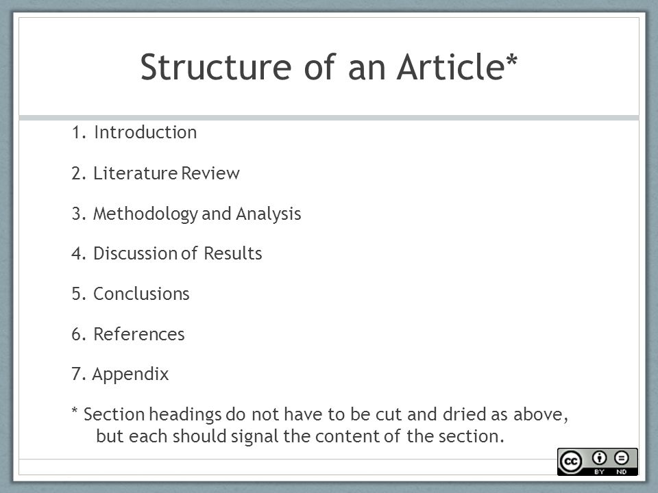 Research project literature review