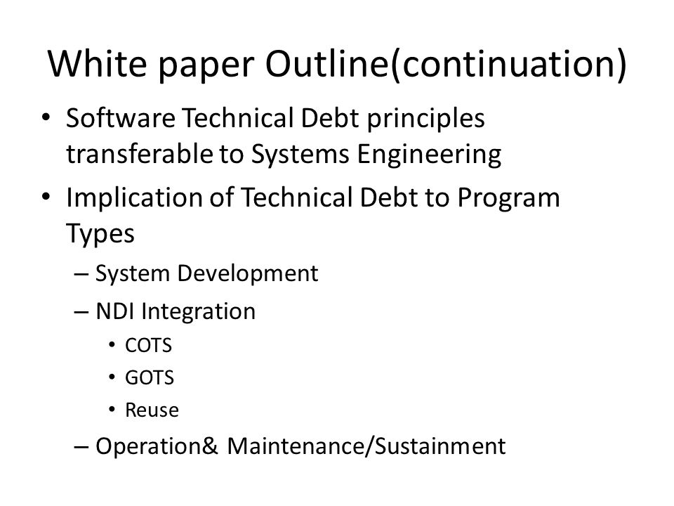 white paper outline