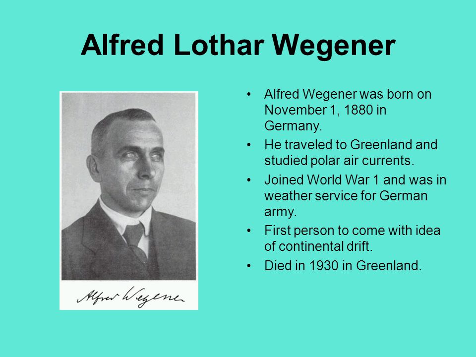 alfred wegener alfred wegener