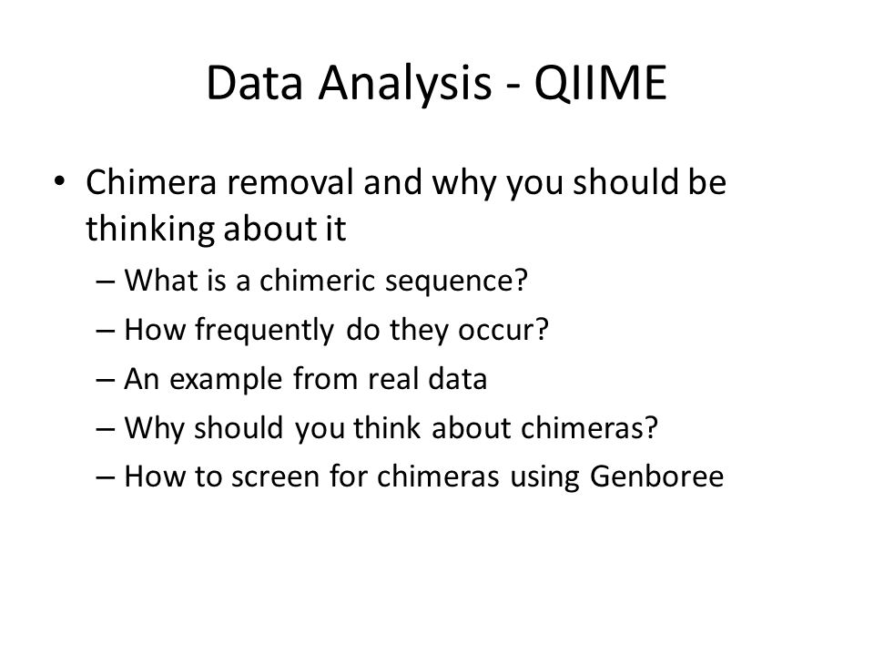 Data Analysis - QIIME Chimera removal and why you should be thinking about it – What is a chimeric sequence.
