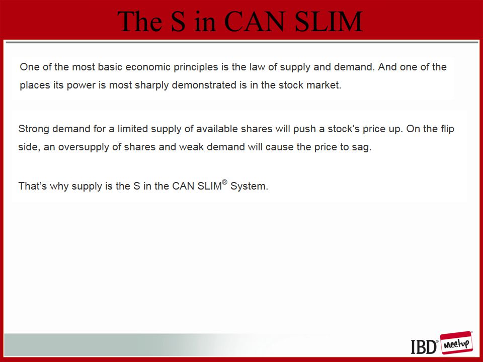The S in CAN SLIM