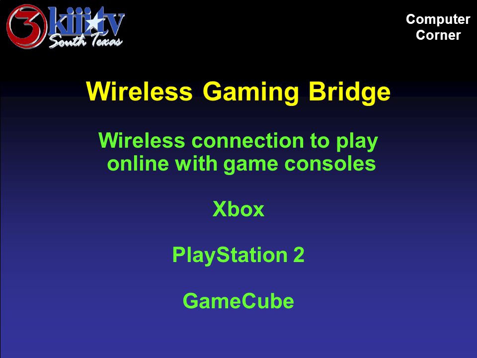 Computer Corner Wireless Gaming Bridge Wireless connection to play online with game consoles Xbox PlayStation 2 GameCube