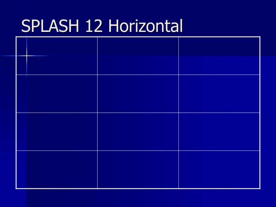 SPLASH 12 Horizontal