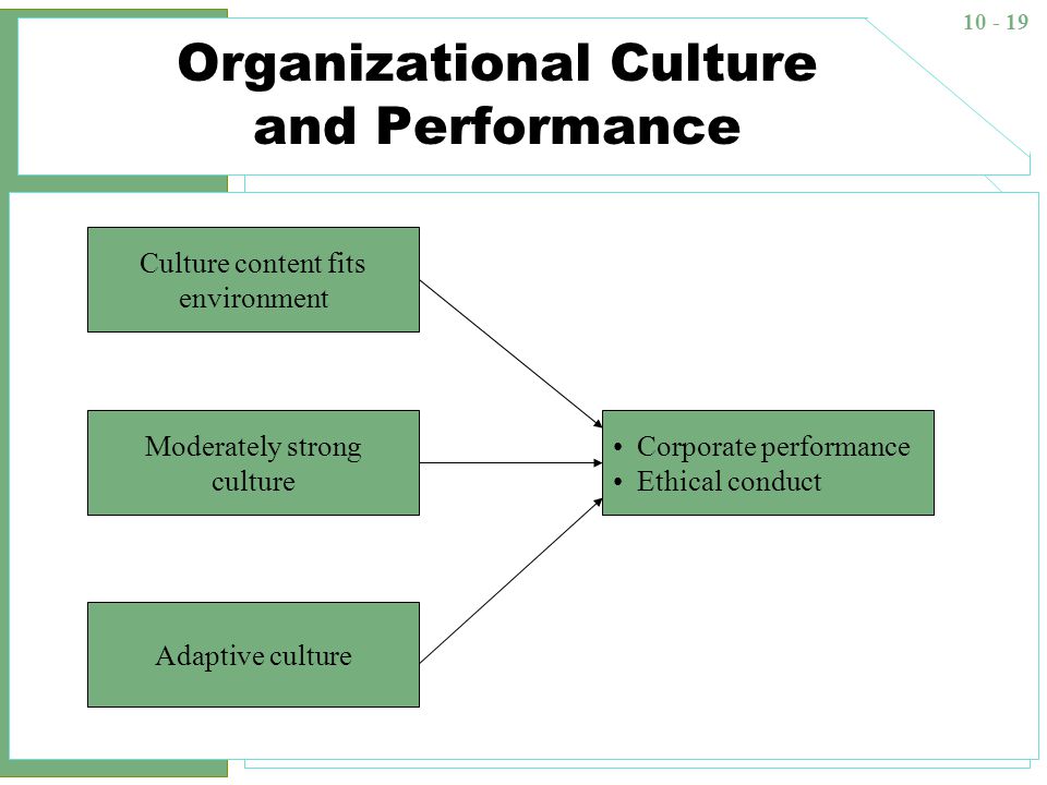 organisational culture An organisations culture will influence human behaviour and human performance at work, and is perhaps almost as great an influence as the safety management system. organisational culture An organisations culture will influence human behaviour and human performance at work, and is perhaps almost as great an influence as the safety management system.