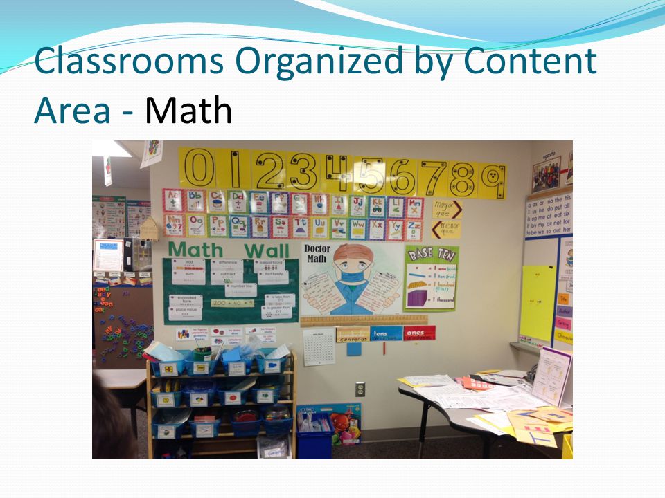 Classrooms Organized by Content Area - Math