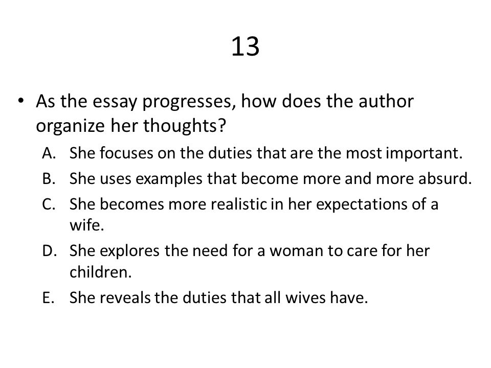 A wife essay