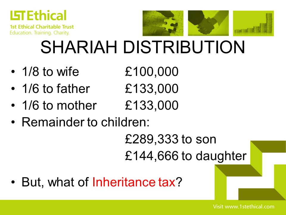 TAXATION ON DEATH Estate Value £800,000 Less Allowance £325,000 Net Estate£475,000 Tax 40% = £ 190,000
