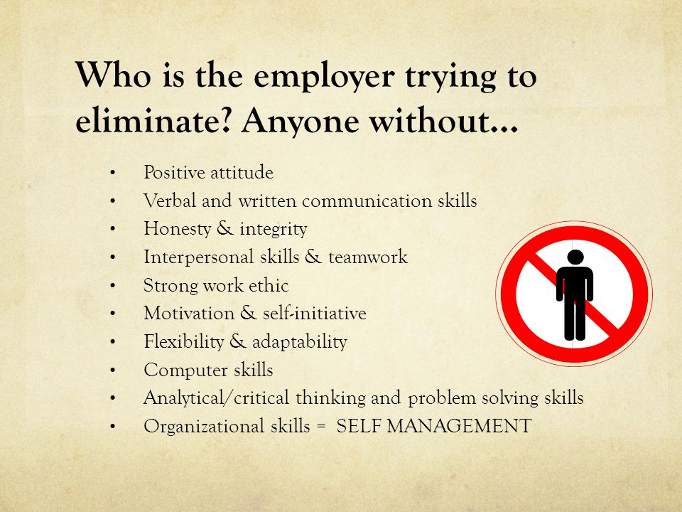 Who is the employer trying to eliminate.