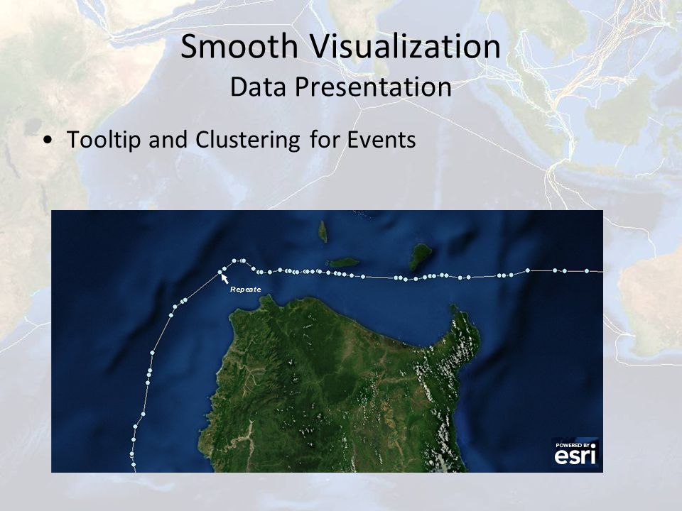 Smooth Visualization Data Presentation Tooltip and Clustering for Events