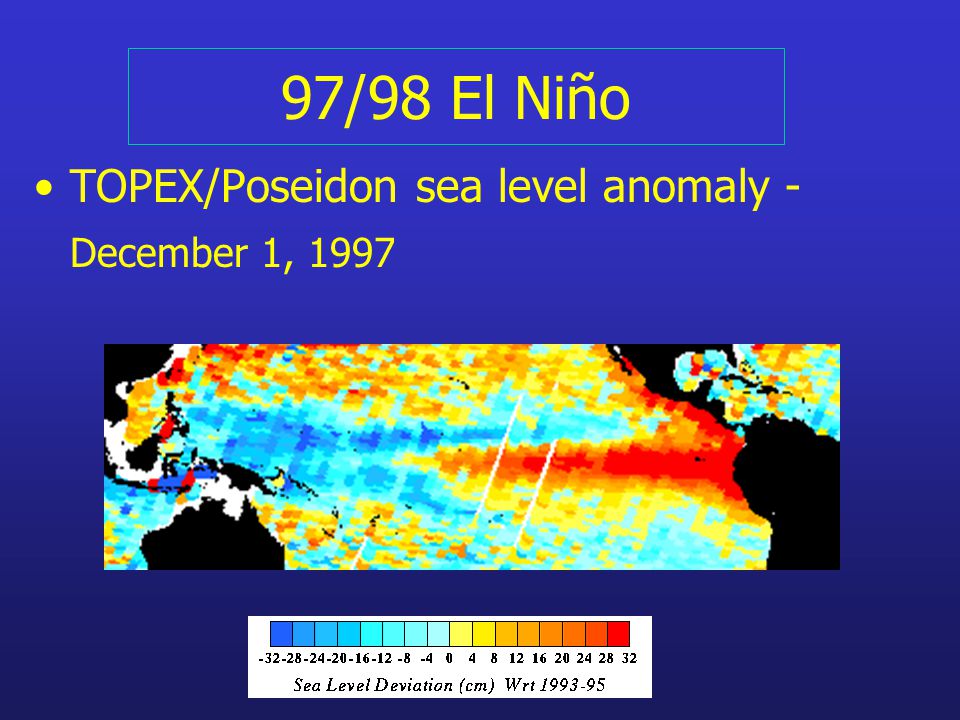 TOPEX/Poseidon sea level anomaly - December 1, 1997