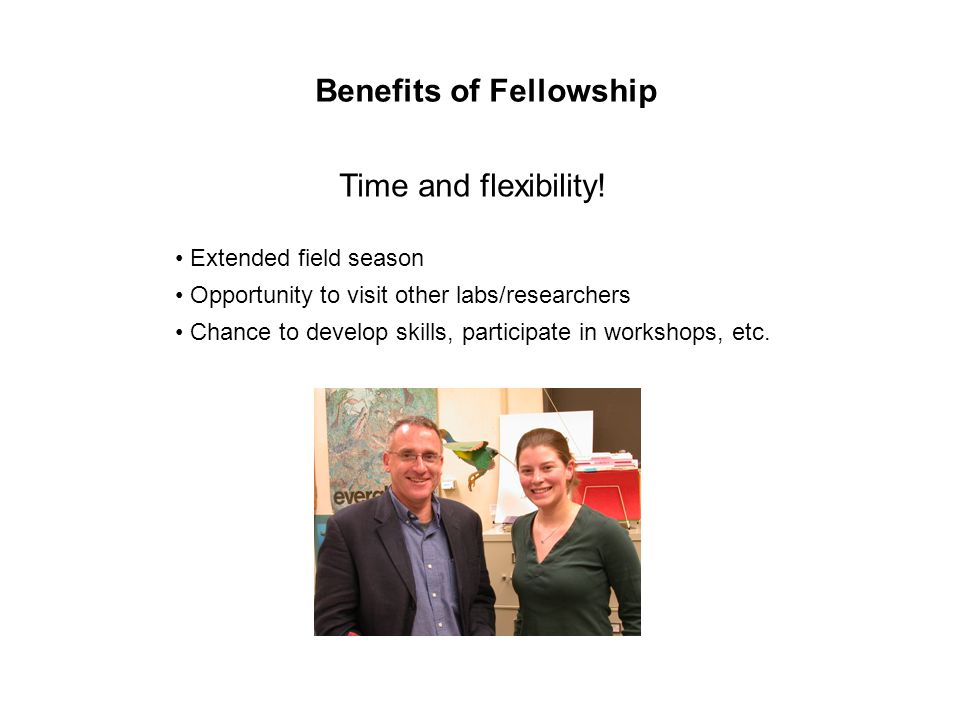 Benefits of Fellowship Time and flexibility.