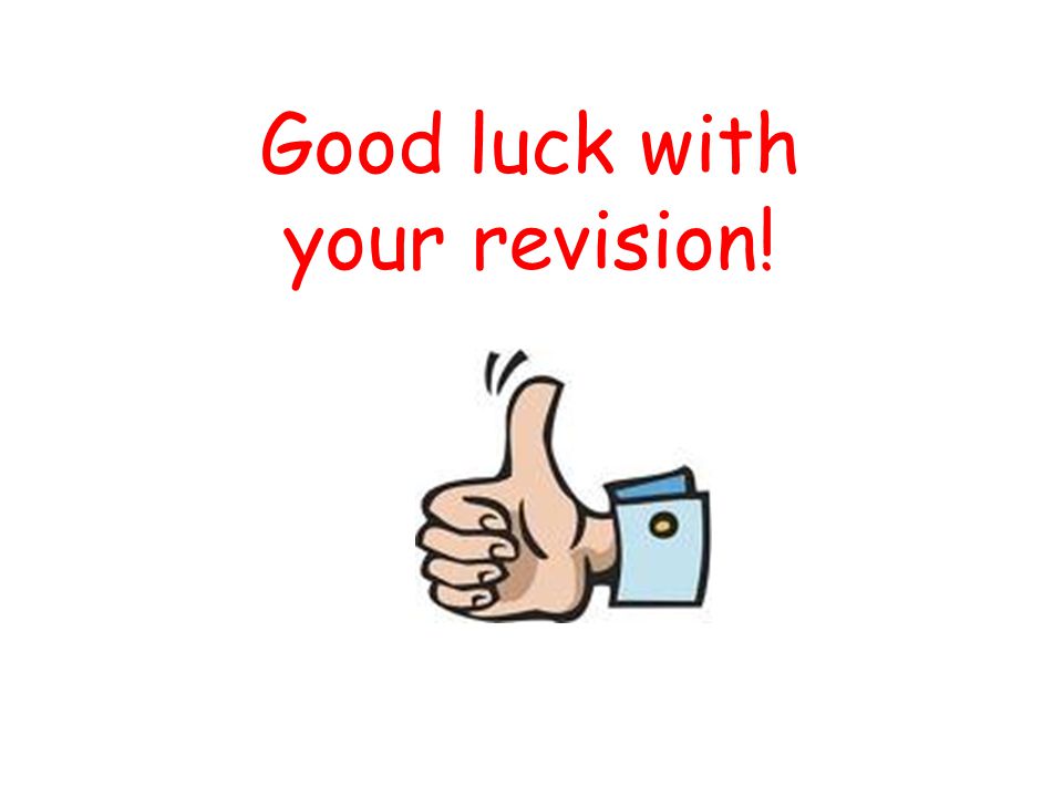 Good luck with your revision!