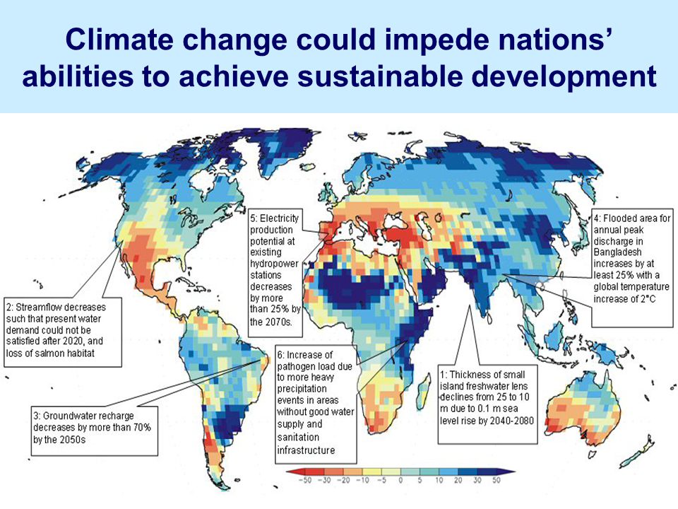 Climate change could impede nations’ abilities to achieve sustainable development