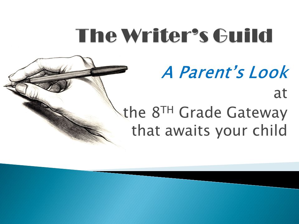 A Parent’s Look at the 8 TH Grade Gateway that awaits your child