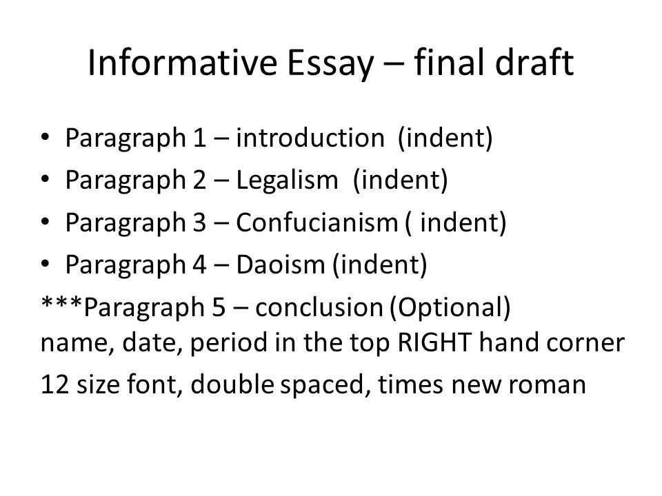 Essay indentation