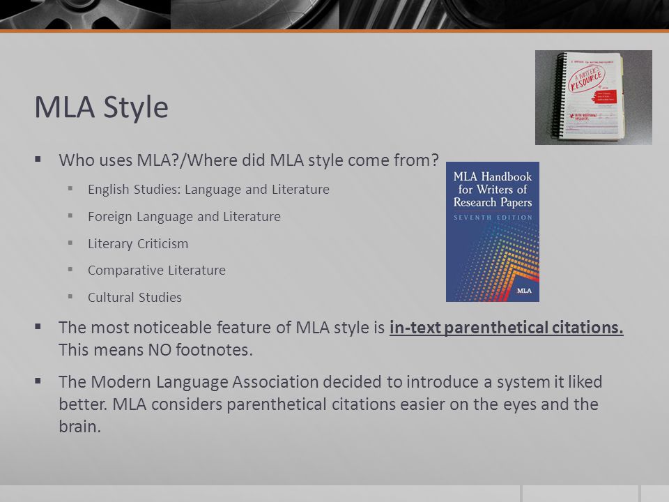 Writing a paper in mla formation