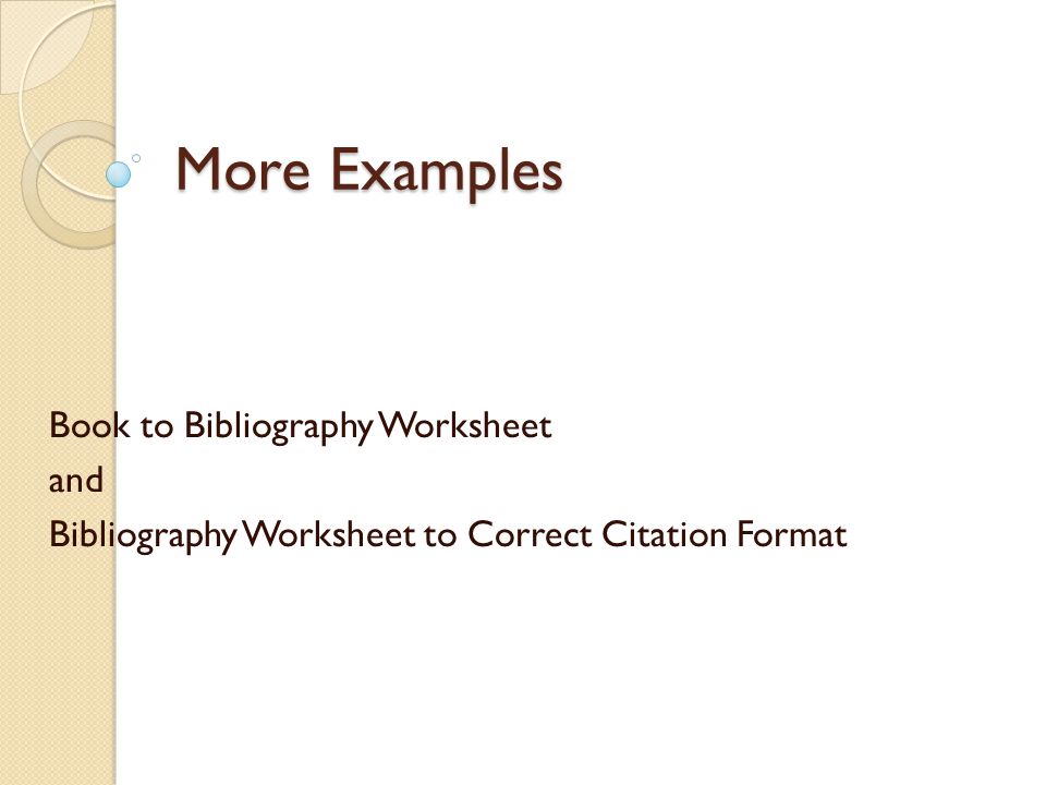 book bibliography