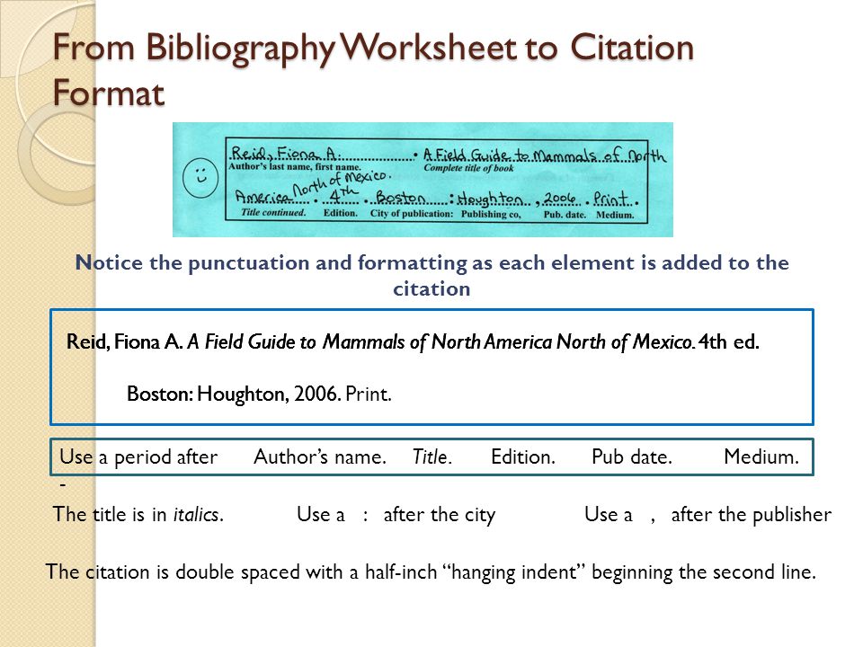 more examples book to bibliography worksheet and bibliography date format mexico